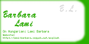 barbara lami business card